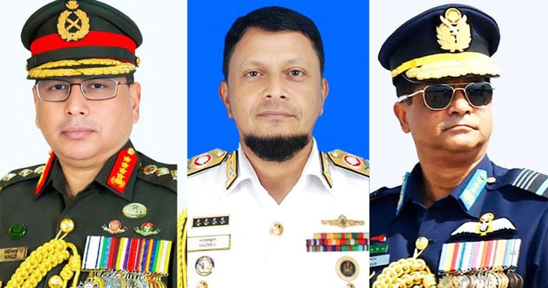 খালেদা জিয়াকে দেখতে হাসপাতালে গেলেন তিন বাহিনীর প্রধান।